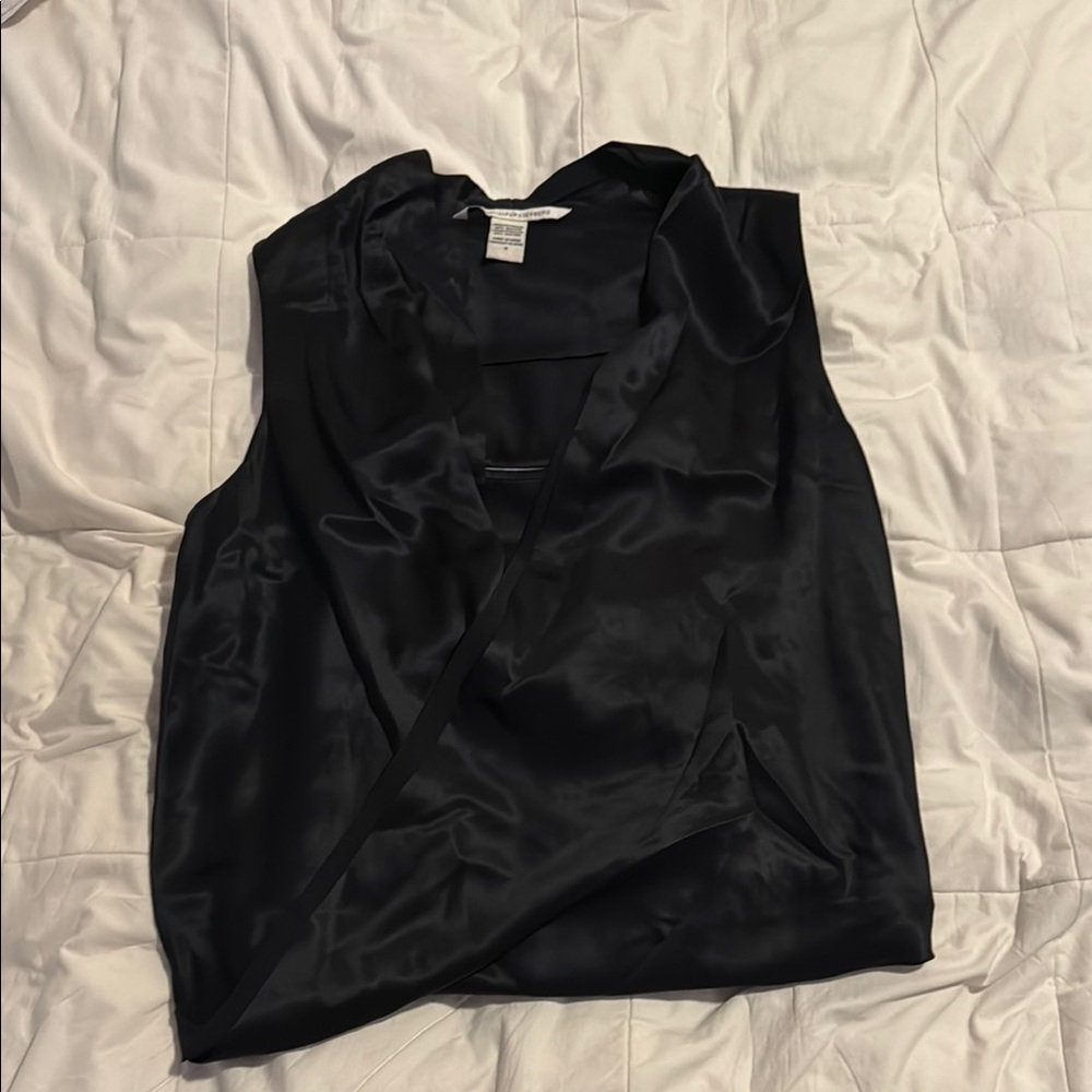 Diane Von Furstenberg Black Sleeveless Tank Top